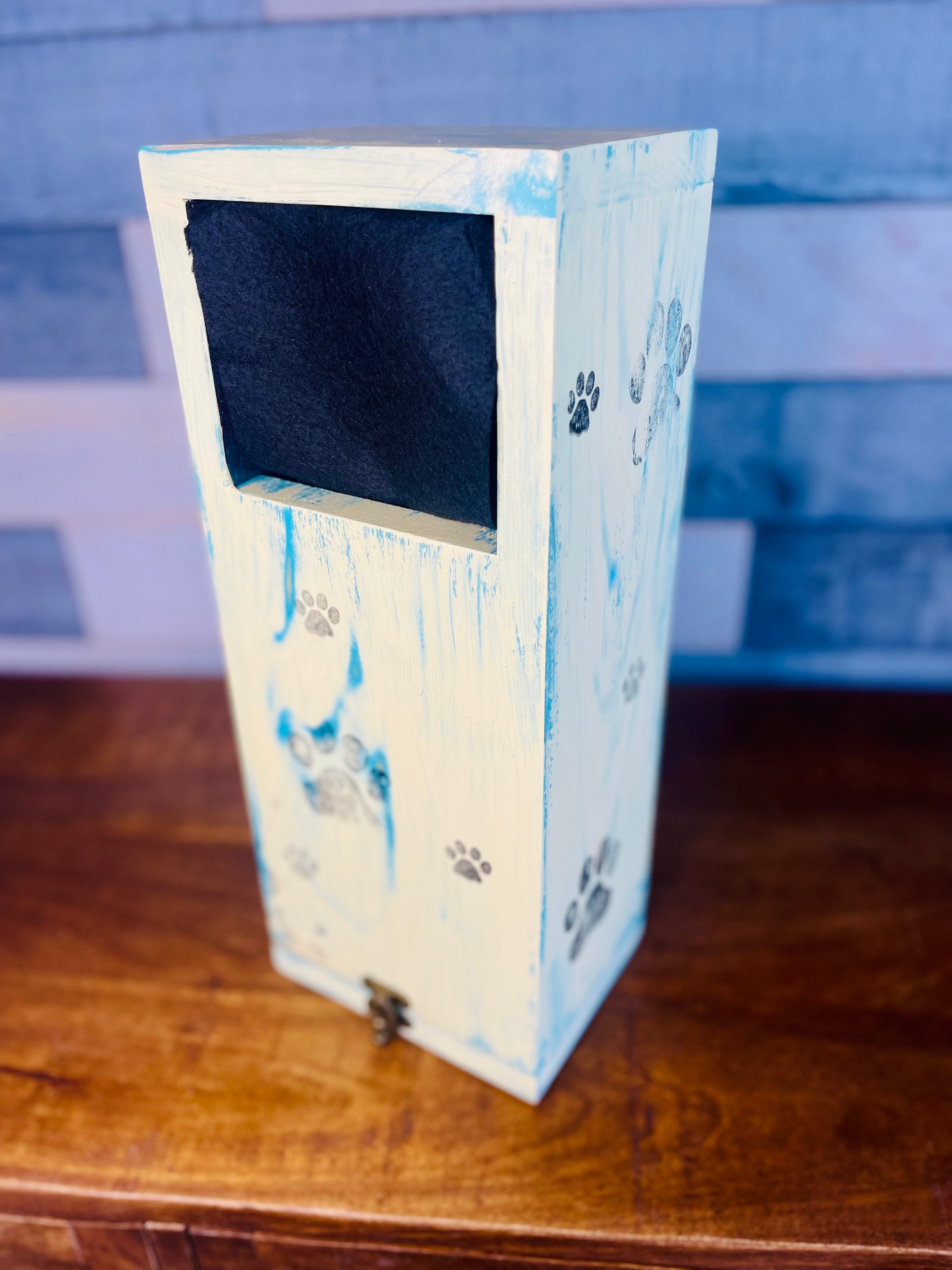 Dog Poop Receptacle (Yellow and Blue)